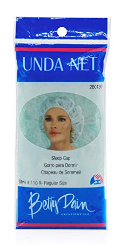 Betty Dain Unda Net Sleep Cap/Hairnet, Non-Woven Breathable Fabric, Protects Hair While You Sleep, Ideal for Industrial and Food Service Environments, Standard, 24 Per Pack