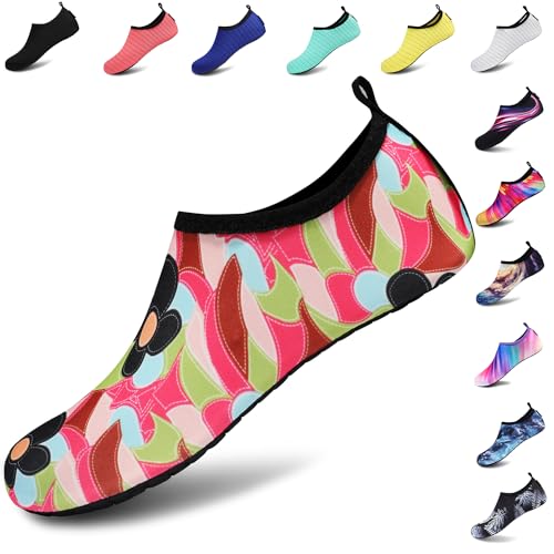 VIFUUR Water Sports Unisex Shoes Black/Pink/Green - 5.5-6.5 W US/ 4.5-5.5 M US (36-37)