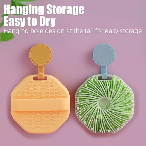 2Pcs Silicone Body Scrubber, Exfoliating Body Scrubber for Sensitive Skin, Silicone Scrubber Body, Silicones Body Brush for Showering