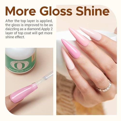 AZUREBEAUTY 3 Pcs Dip Powder Liquid Set, Base Top Coat with Activator Matte Coat Comprehensive Professional Dipping Powder Essential Set for Dip Nail Art, 15 ml 0.5 Oz Fast Dry No Nail Lamp Needed