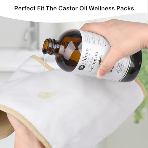 Cold Pressed Castor Oil Organic Glass Bottle(16 Fl Oz),100% Pure &Hexane Free, Castor Oil for Hair Growth & Care, Thicker Eyelashes & Eyebrows,Castor oil pack & Moisturize Body Skin