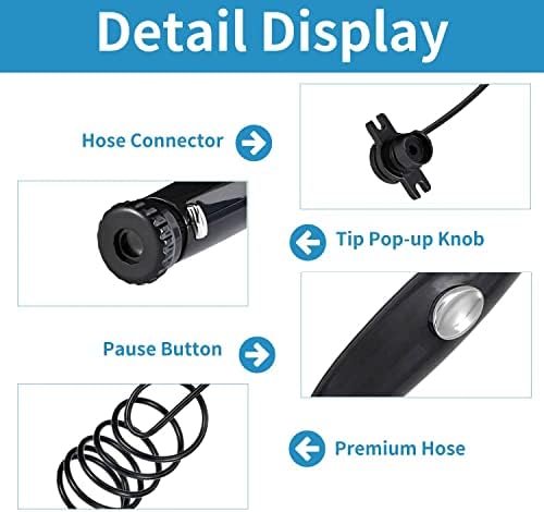 Oral Hygiene Accessories Black Handle Hose Replacement for Waterpik WP-100 WP-130 WP-140W WP-270W WP-660 WP-660C WP-900 Series Water Flosser