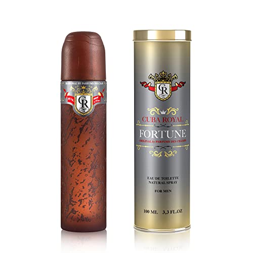 Cuba Royal Fortune Blue Eau De Toilette Spray for Men, 3.3 Ounce