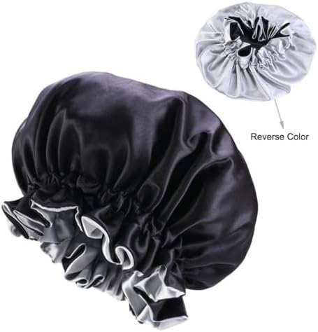 BaronHong Satin Hair Sleep Cap for Curly,Voluminous,or Straight Hair | Prevents Frizz,Dryness,Knots,Hair Breakage