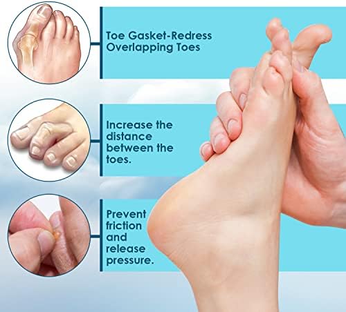 12 Packs Foam Toe Separator，Toe Gasket-Redress Overlapping Toes, Prevent Friction and Release Pressure, Relieve The Pain Caused by Bunions