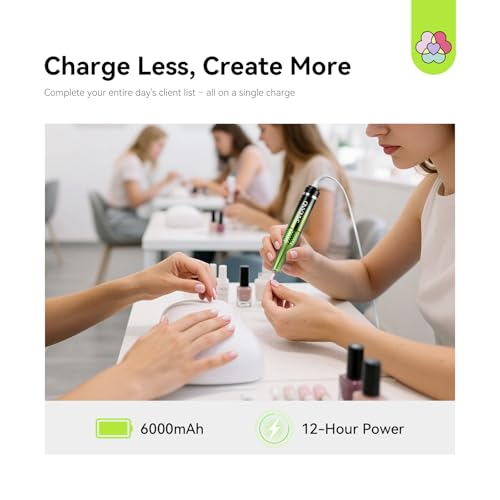 SAVILAND Advanced 50000RPM Professional Nail Drill : Portable Electric Nail File Nail Supplies Electric Nail Drill 6000MAh Drill para Uñas Nail Filer Electric with Drill Bits for Acrylic Nail Kit