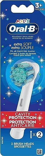 Oral-B Kids Extra Soft Replacement Brush Heads, 2 Count, Cavity Protection