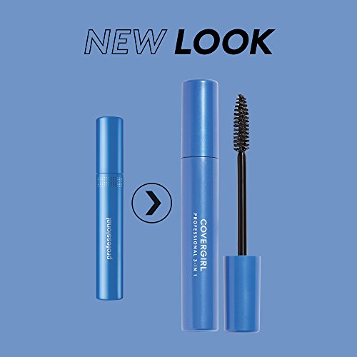 CoverGirl Professional 3-in-1 Straight Brush Mascara, # 210 Black Brown, 0.3 Ounce