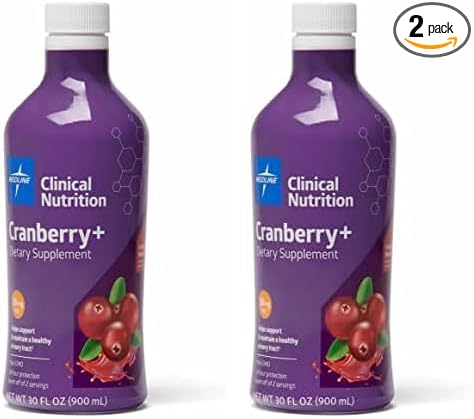 Medline Cranberry + Liquid UTI Dietary Supplement, 30 oz Bottle (Pack of 2)
