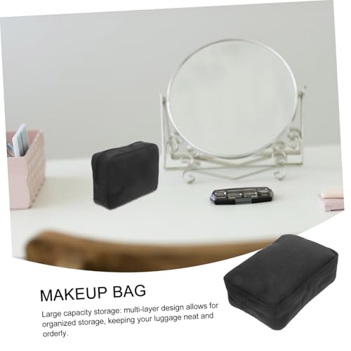 PLAFOPE Portable Electronic Organizer Bag for Travel with Splashproof Cloth Versatile Storage for Toiletries Cosmetics Data Cables Compact Lightweight Gadget Pouch for Men and Women