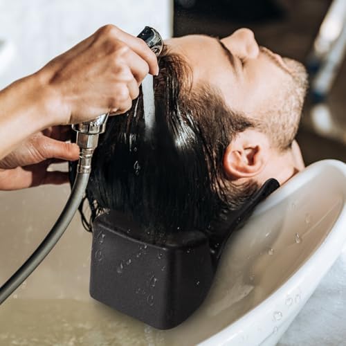 Udefineit Salon Shampoo Neck Rest Cushion, Non-Slip Silicon Shampoo Neck Rest for Sink, Comfortable Shampoo Bowl Neck Rest Pillow, Portable Neck Support for Salon Hairdressing Spa Washing Sink Basin