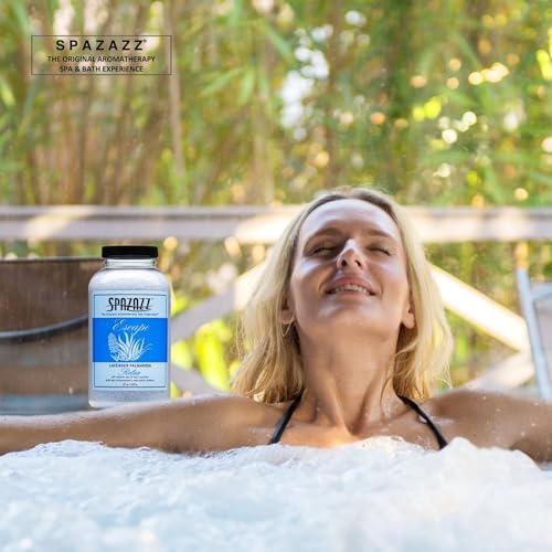 Spazazz Aromatherapy Hot Tub Crystals – Palmarosa Lavender Bath Salt for Bathtub & Hot Tub Spa – Relaxing Bath Salts – Aromatherapy Bath Salt – Lavender Bath Soak & Spa Essentials