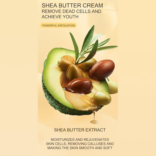 BIOAQUA Foot Care Herbal Massage Scrub-Exfoliating Cream Cleansing Delicate Feet Skin Shea Oil Natural Extracts 180g / 6.35oz