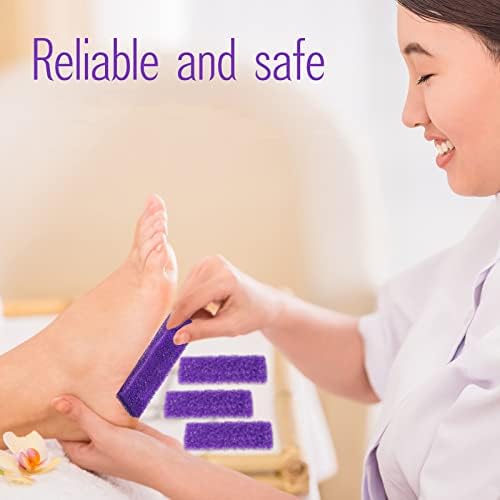 Batiyeer 100 Pcs Pumice Stone for Feet Scrubber Dead Skin Disposable Foot Pumice Foot Shower Scrubber Foot Scrubber for Heel Cuticle Callus Remover Bath Spa (Purple)
