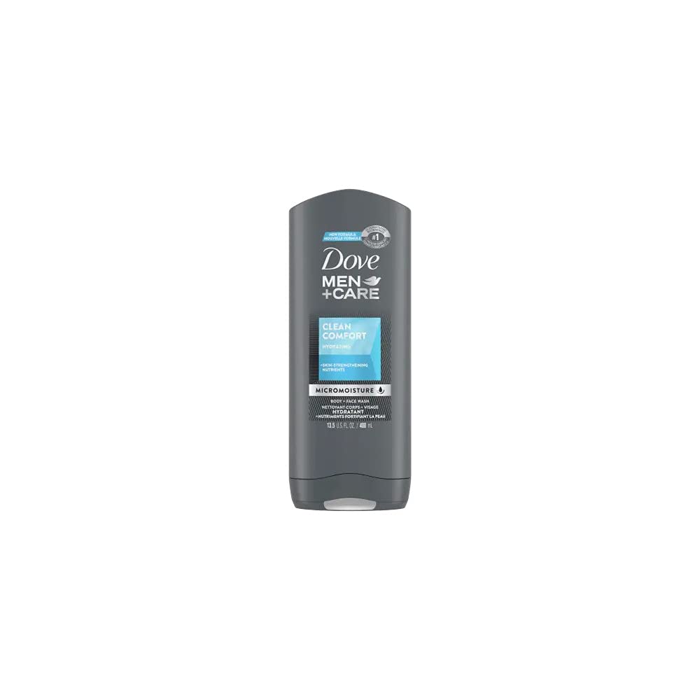 Dove Men + Care Body & Face Wash, Clean Comfort 13.50 Oz (Pack Of 3), 2.16 Lb
