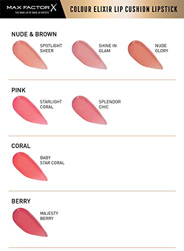 Max Factor Colour Elixir Lip Cushion Gloss with Mineral Oil and Vitamin E, Majesty Berry, 9 ml