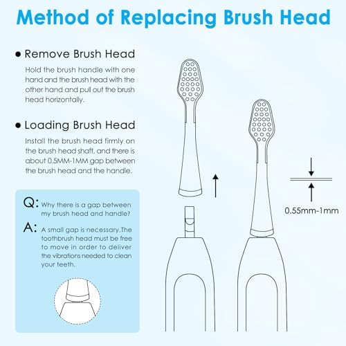 3-Count Toothbrush Replacement Heads Compatible with Watepik Complete Care 5.0/9.0 (CC-01/WP-861) with Tongue Scraper, STRB-3WW