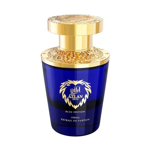 Al Haramain Azlan Oud Bleu - Arabian Perfume for Men - Long Lasting Fragrance with Notes of Cardamom, Cinnamon, Lavender, Patchouli, Sandalwood, Amber - Arabic Cologne - 3.33 oz Eau de Parfum Spray