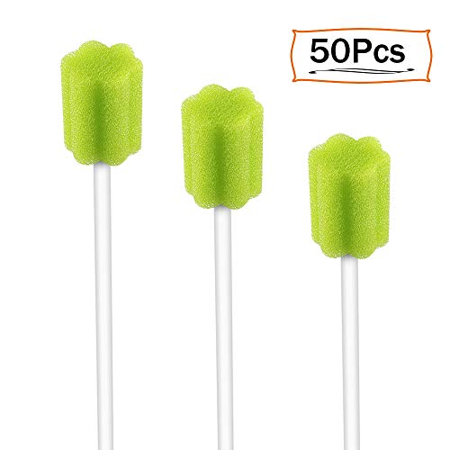 250 Count Unflavored Disposable Oral Swabs, Tooth Shape for Oral Cavity Cleaning Sponge Swab Individually Wrapped - 5 Colors