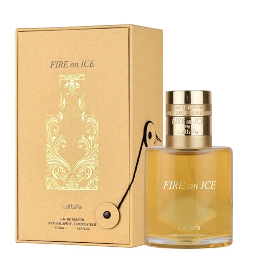 Lattafa Fire On Ice 110ml Eau de Parfum Unisex Perfume | Bold Black Raspberry Frozen Rose Oakwood & Ambroxan | Long-Lasting Scent for Men & Women