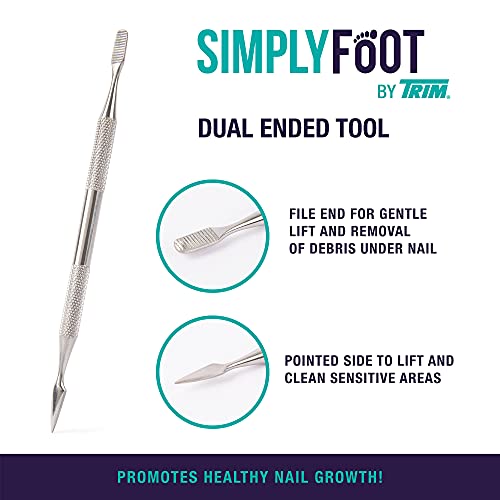 Trim Simply Foot Ingrown Toenail Kit - Includes Stainless Steel Toenail Nipper and Stainless Steel Dual-Ended File - Professional Foot Care Set for Salon Quality Grooming - Easy-to-Use - 2 Piece Set