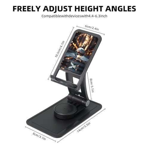 Sphere Cell Phone Stand 360° Adjustable Desktop Phone Holder Cradle Compatible With Most Mobile Phones Black