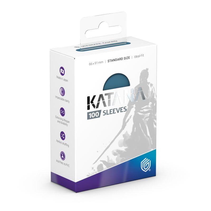 Ultimate Guard Katana Card Sleeves, 100 Standard Size TCG Sleeves, 66 x 91mm, Mountain Haze Back, Tournament Sleeves, No PVC & Acid-Free, High Clarity