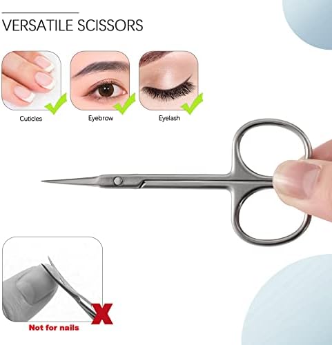 BEZOX Extra Fine Curved Cuticle Scissors, Super Thin Nail Scissors for Cutical Care Only, Professional Manicure Small Scissors, Stainless Steel CuticleTrimmer, 1 pcs