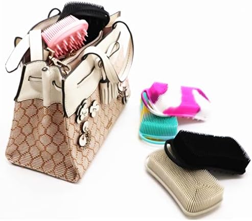 2Pack Dual Sided Silicone Body Scrubber for Exfoliating, Shower&Scalp Massage, 2 in 1 Bath&Shampoo Brush,Soft Body Exfoliator Silicone Loofah Shower Scrubber Brush for All Kinds of Skin