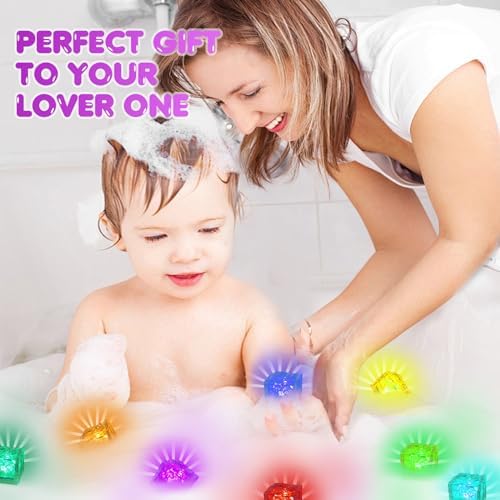 Bath Bombs for Kids with Surprise Toys Inside, 8 Pcs 3.5 Oz Light Up Bath Bombs Gift Set with Essential Oils, Handmade Spa Moisturizing Bath Bombs for Women Relaxing, Birthday, Party, Christmas