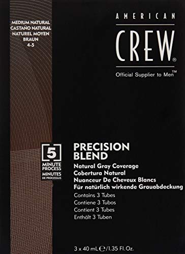 American Crew Men's Temporary Hair Color, Temporary Hair Dye, Natural Gray Coverage, Mednatural, 1.35 Fl Oz