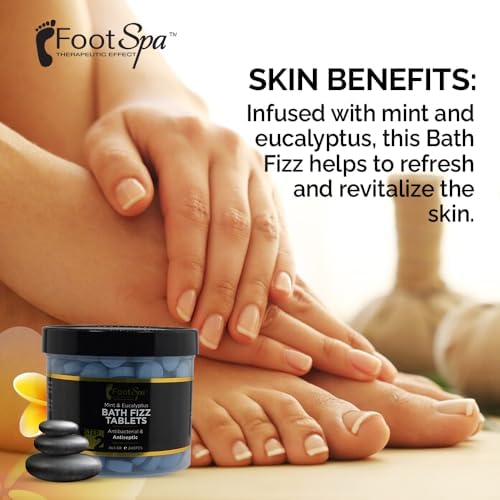 Bath Fizz, Mint & Eucalyptus - Relaxing Aromatherapy - 42 Ounces