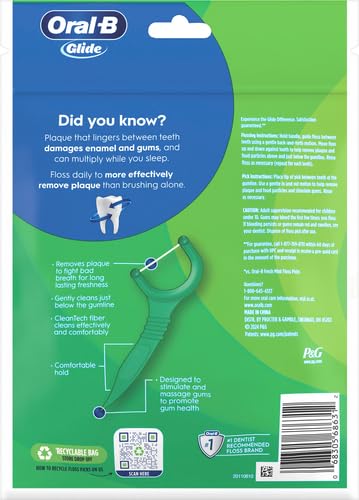 Oral-B Complete Glide Floss Picks, Scope Outlast, 75-ct (Pack of 2)