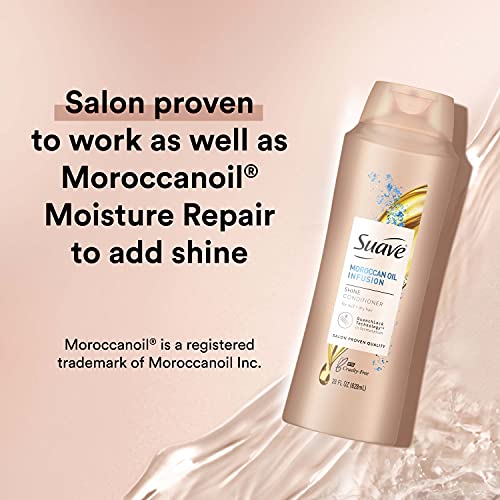 Suave Professionals Shine Conditioner, Moroccan Infusion, 28 Fl Oz (Pack of 4)
