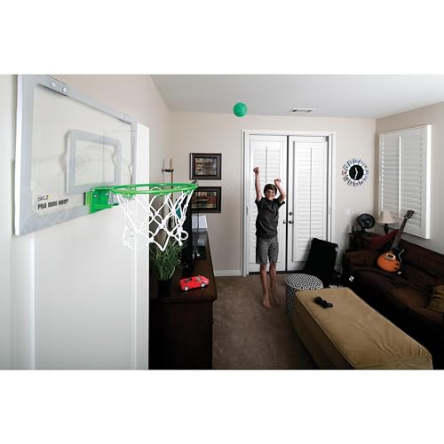 SKLZ Pro Mini Basketball Hoop with Ball, Glow in the Dark (18 x 12 inches)