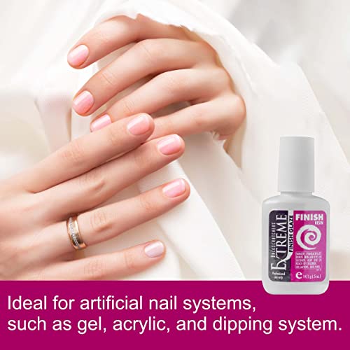 BACKSCRATCHERS Extreme Glaze - Coat Nails Resin For Acrylic Dipping Powder - Quick Dry Artificial Nail Tips Adhesive (Finish Glaze)