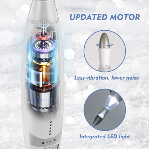 BEAUTURAL Electric Nail Drill, Professional Electric Nail File Machine with10 Attachments & 20 Sanding Bands, Low Noise Vibration for Home Nail Art Manicure Pedicure [Not Rechargeable and Cordless]