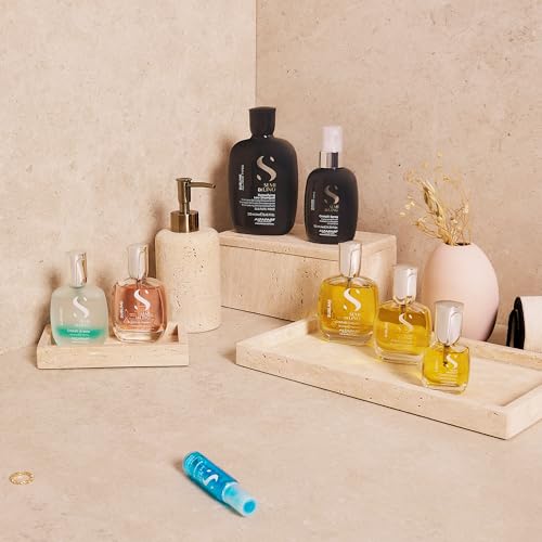 ALFAPARF MILANO Semi Di Lino Sublime Essential Hair Oil Treatment - Lightweight Hair Treatment for Glossy, Shiny Hair - Increase Softness and Luminosity - Color-Safe (12 Vials, 0.44 fl oz Each)