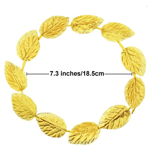 12 Pcs Gold Laurel Crown Gold Leaf Greek Goddess Costume Headpiece for Women Toga Party Decoration Accessories