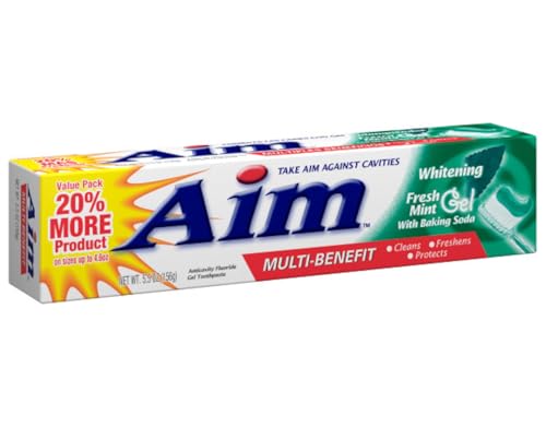 Aim Toothpaste 6 oz Tube (pack of 6) Fresh Mint gel
