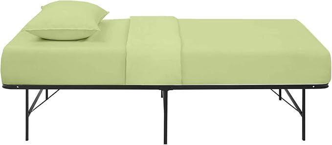 4-PC Fitted Sheet 30x80, 100% Cotton - Perfect for Narrow Twin/RV Bunk/Camping Cot/Guest Bed Replacement, Fits Upto 4-8" Deep Mattress - Sage Solid