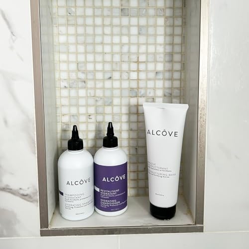 Alcôve - Hydrating Shampoo & Conditioner Duo - All Hair Types - Sulfate-Free - Moisturizing & Nourishing - With Evening Primrose Oil - Mango Extract - Argan Oil - Anti-Frizz - Color-Safe - 10oz