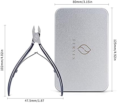 FERYES Toenail Clipper Straight Blade for Ingrown and Thick Nails - Stainless Steel and Sharp Pointed Tip Ingrown Nail Clipper – Wide Jaw Toe Nail Cutter Podiatry Tool Dark Gray