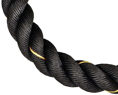 Fitvids Battle Rope 1.5Inch 2 Inch Diameter Poly Dacron 30 FT, 40 FT, 50 FT Length, Heavy Ropes for Home Gym and Workout