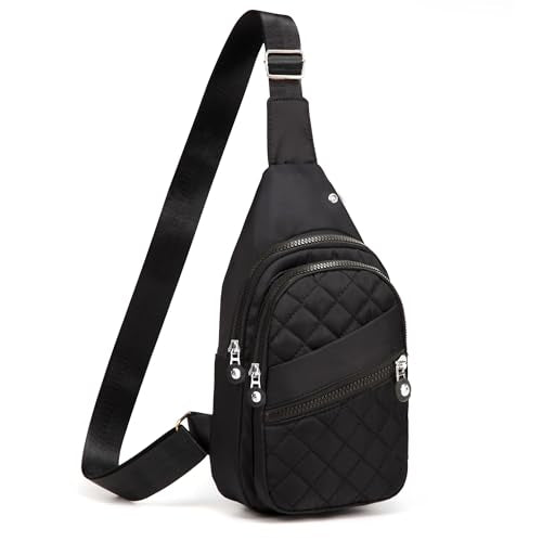 Xsecnua Small Sling Bag for Women Men, Crossbody Sling Backpack, Fanny Pack CrossBody Bags for Traveling Outdoors Hiking Daypack