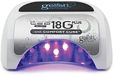 Gelish 18G Plus LED Light - 36W Professional LED Curing Lamp with Comfort Cure™ Technology, 60-Second Setting, Removable Magnetic Tray, SafeLight™, Pedicure Friendly, Acetone Resistant