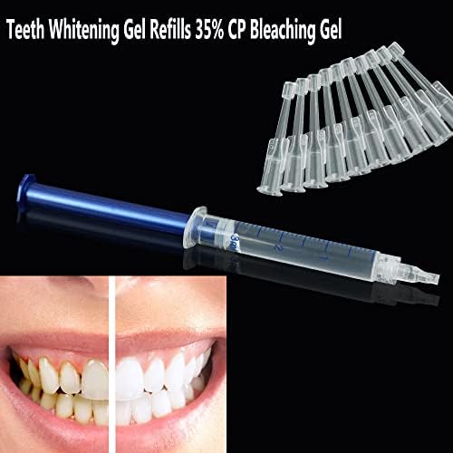 10PCS 3ML Teeth Whitening Gel Syringes Refills 35% CP Bleaching Gel, Tooth Whitener Gel Kit