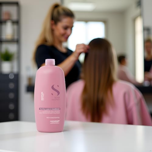 Alfaparf Milano Semi Di Lino Moisture Nutritive Leave-in Sulfate Free Conditioner for Dry Hair - Professional Salon Quality - SLS, Paraben and Paraffin Free - Safe on Color Treated Hair
