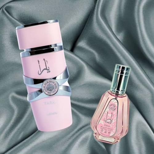 Lattafa Yara EDP Spray 100ML (3.4 OZ) & Mini Yara EDP Spray 50ML (1.7 OZ) (ETHEREAL BUNDLE)