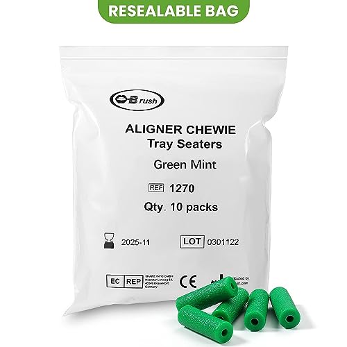 20 Pcs Chewie For Invisalign Aligners, Aligner Tray Seaters For Invisible Braces, Dental Aligner Trays Seater Chewie, Orthodontic Aligners Teeth Chompers Unscented Flavor Pack Of 2 (Unscented)